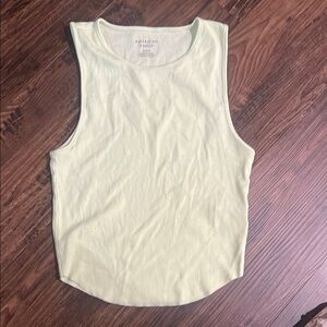 American Eagle Outfitters Women's Light Yellow Muscle Tee